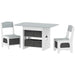 Kids Table and Chair Set – Grey and White | Three-Piece Set with Storage Drawers AIYAPLAY - Little and Giant Explorers AIYAPLAY