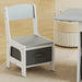 Kids Table and Chair Set – Grey and White | Three-Piece Set with Storage Drawers AIYAPLAY - Little and Giant Explorers AIYAPLAY