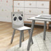 Kids Table and Chair Set in Panda Grey - Little and Giant Explorers ZONEKIZ