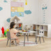 Kids Table and Chair Set in Panda Grey - Little and Giant Explorers ZONEKIZ