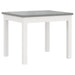 White and grey kids table, square wooden furniture, modern minimalist design