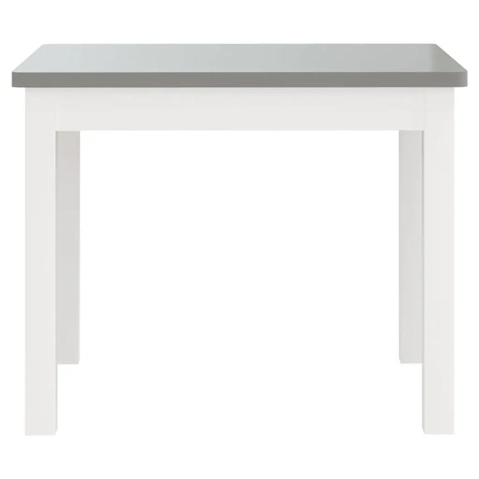 Kids white and grey wooden table, modern child furniture, minimal design