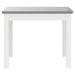 Kids white and grey wooden table, modern child furniture, minimal design