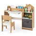 Kids Table and Chair Set | House-Shaped Desk with Multiple Storage - Little and Giant Explorers Costway