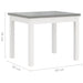 Kids table white legs grey top 60x50x48cm, modern furniture for playroom or nursery