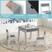 Kids Table and Chairs Set – Grey and Natural | Double-Sided Activity Table COSTWAY - Little and Giant Explorers Costway