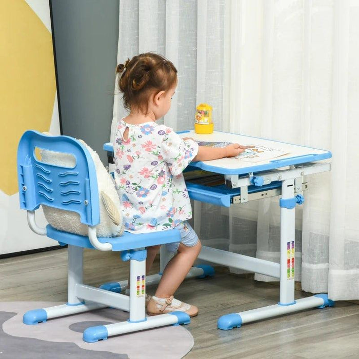 Tiltable Desktop with Drawer, Pen Slot and Hook - Little and Giant Explorers HOMCOM