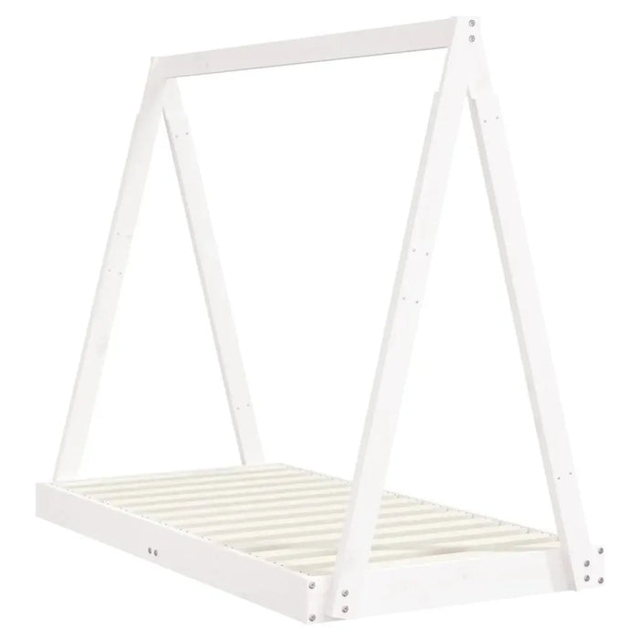 Kids Bed Frame in White and Solid Wood Pine (70 x 140cm) - Little and Giant Explorers vidaXL