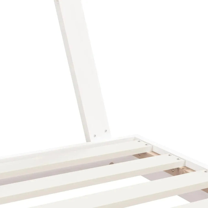 Kids Bed Frame in White and Solid Wood Pine (70 x 140cm) - Little and Giant Explorers vidaXL