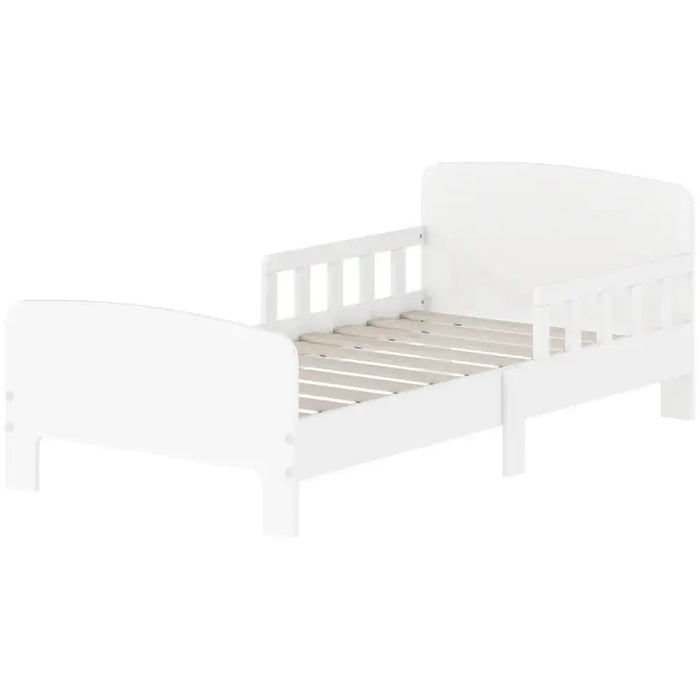 Kids Toddler Bed – White | Guardrails and Low-to-Ground Design for Independent Sleep AIYAPLAY - Little and Giant Explorers AIYAPLAY