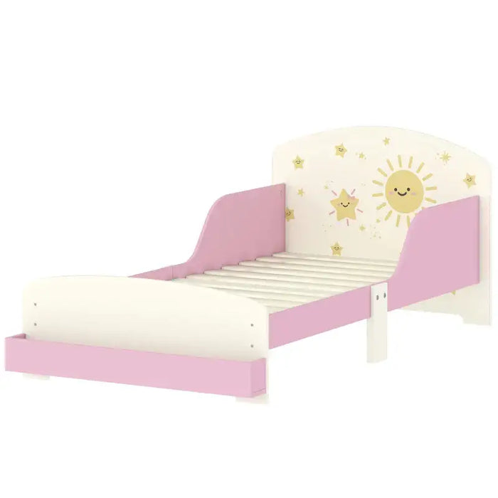 Kids Toddler Bed with Lion Theme – Pink | Junior Bed Frame with Side Rails and Storage AIYAPLAY - Little and Giant Explorers AIYAPLAY