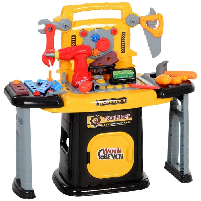 Kids Tool Bench with Electric Drill and Storage 102 Pieces - Little and Giant Explorers AIYAPLAY