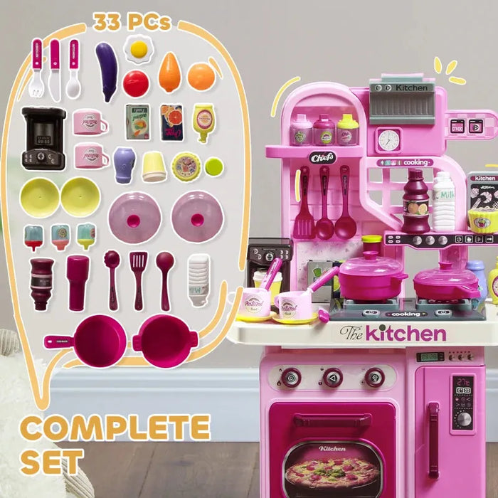 Kids Toy Kitchen with 33 Accessories - Little and Giant Explorers AIYAPLAY