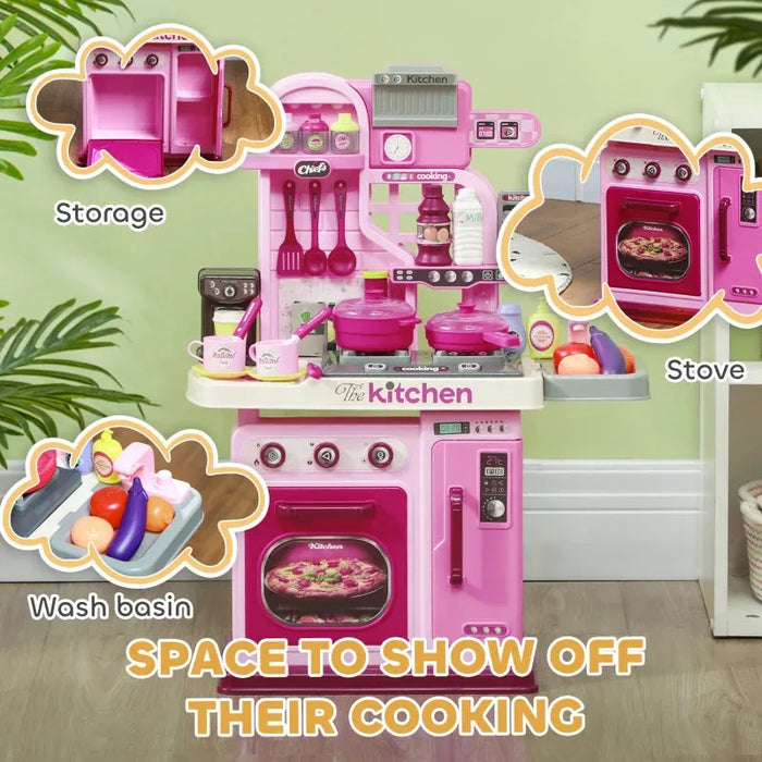 Kids Toy Kitchen with 33 Accessories - Little and Giant Explorers AIYAPLAY