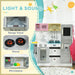 Toy Kitchen with Lights, Sounds, Apron, Chef Hat, Ice Maker and Microwave - Little and Giant Explorers AIYAPLAY