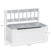 Kids Toy Storage Bench – White and Grey | Wooden Chest with Seat - Gas Stay Hinge ZONEKIZ - Little and Giant Explorers ZONEKIZ