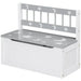 Kids Toy Storage Bench – White and Grey | Wooden Chest with Seat - Gas Stay Hinge ZONEKIZ - Little and Giant Explorers ZONEKIZ