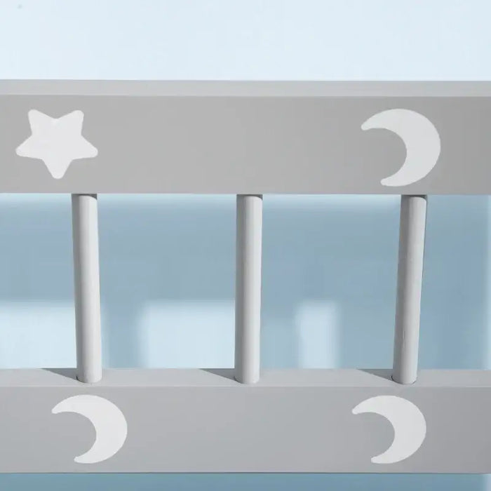 Kids Toy Storage Bench – White and Grey | Wooden Chest with Seat - Gas Stay Hinge ZONEKIZ - Little and Giant Explorers ZONEKIZ