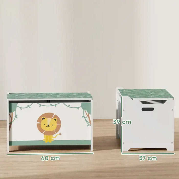 Kids Toy Storage Box – Large Green Chest with Safety Hinge | Spacious Organiser for Toys AIYAPLAY - Little and Giant Explorers AIYAPLAY