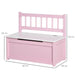 Kids Toy Storage Box with Bench Seat – Pink | Wooden Chest - Gas Stay Hinge HOMCOM - Little and Giant Explorers HOMCOM