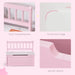 Kids Toy Storage Box with Bench Seat – Pink | Wooden Chest - Gas Stay Hinge HOMCOM - Little and Giant Explorers HOMCOM