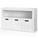 Kids Toy Storage Cabinet – White | Wooden Organiser - 3 Drawers and Open Shelf COSTWAY - Little and Giant Explorers Costway