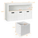 Kids Toy Storage Cabinet – White | Wooden Organiser - 3 Drawers and Open Shelf COSTWAY - Little and Giant Explorers Costway