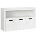 Kids Toy Storage Cabinet – White | Wooden Organiser - 3 Drawers and Open Shelf COSTWAY - Little and Giant Explorers Costway