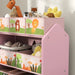 Kids Storage Unit | Pink with 6 Boxes and Cartoon Theme - Little and Giant Explorers AIYAPLAY