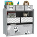 Kids Toy Storage Unit – Grey 3-Tier Organiser with 6 Bins | MDF Construction ZONEKIZ - Little and Giant Explorers ZONEKIZ