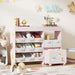 Kids Toy Storage Unit – Pink and White | 11 Fabric Bins, Cabinet and Stickers AIYAPLAY - Little and Giant Explorers AIYAPLAY