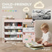 Kids Toy Storage Unit – Pink and White | 11 Fabric Bins, Cabinet and Stickers AIYAPLAY - Little and Giant Explorers AIYAPLAY