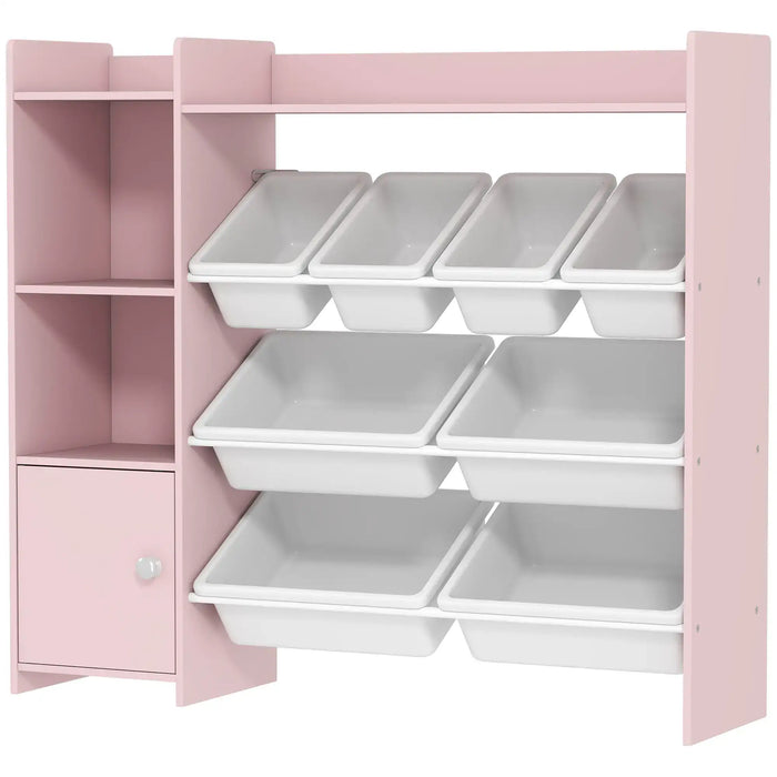 Kids Toy Storage Unit – Pink | 8-Box Organiser with Shelves and Top Storage AIYAPLAY - Little and Giant Explorers AIYAPLAY