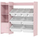 Kids Toy Storage Unit – Pink | 8-Box Organiser with Shelves and Top Storage AIYAPLAY - Little and Giant Explorers AIYAPLAY