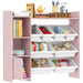 Kids Toy Storage Unit – Pink | 8-Box Organiser with Shelves and Top Storage AIYAPLAY - Little and Giant Explorers AIYAPLAY