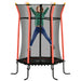 Kids Trampoline with Safety Net and Padded Poles | Red - Little and Giant Explorers HOMCOM