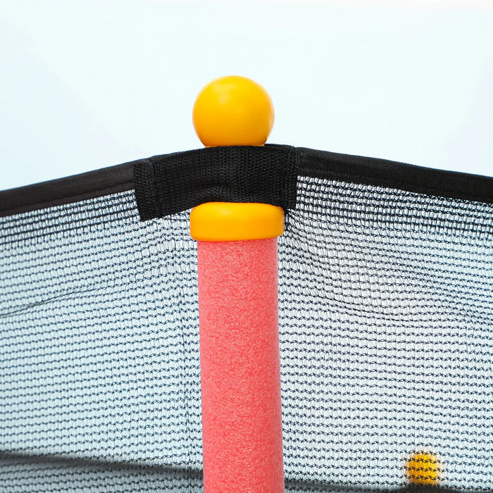 Kids Trampoline with Safety Net and Padded Poles | Red - Little and Giant Explorers HOMCOM