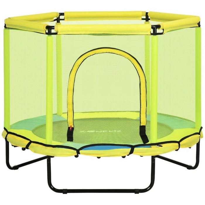 140cm Kids Trampoline Bungee Gym with Safety Net Ø140cm - Little and Giant Explorers ZONEKIZ