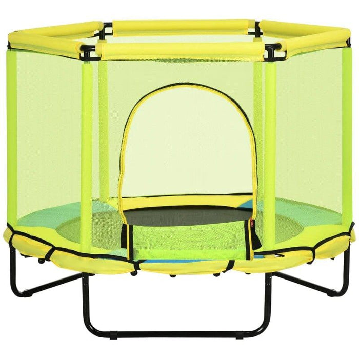 140cm Kids Trampoline Bungee Gym with Safety Net Ø140cm - Little and Giant Explorers ZONEKIZ