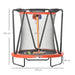 4.6FT Kids Trampoline with Enclosure, Basketball, Sea Balls and Hoop Ø140cm - Little and Giant Explorers ZONEKIZ