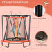 4.6FT Kids Trampoline with Enclosure, Basketball, Sea Balls and Hoop Ø140cm - Little and Giant Explorers ZONEKIZ