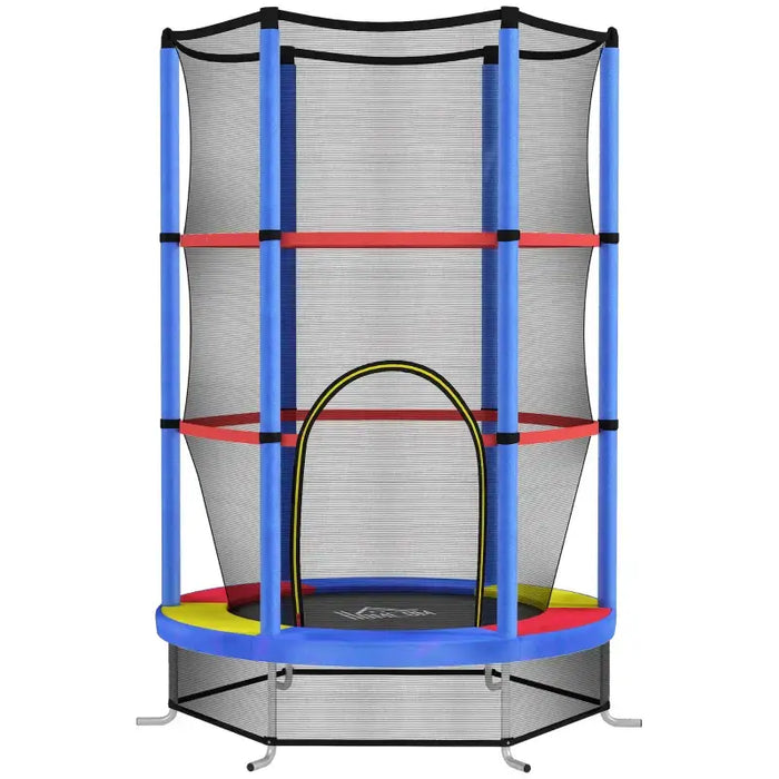 Kids Trampoline with Safety Net | Multi-Colour Spring-Free Design - Little and Giant Explorers HOMCOM