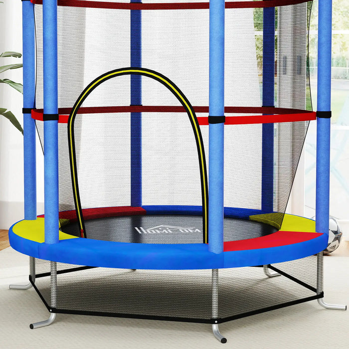 Kids Trampoline with Safety Net | Multi-Colour Spring-Free Design - Little and Giant Explorers HOMCOM