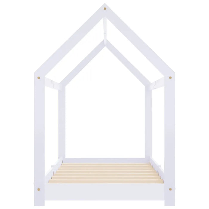 Kids Tree House Bed Frame in White and Solid Pine Wood (80 x 160cm) - Little and Giant Explorers vidaXL