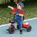 Kids Trike with Adjustable Seat, Pedals and Baskets in Red - Little and Giant Explorers AIYAPLAY