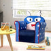 Kids Upholstered Armchair – Blue and Dark Blue | Velvet Sofa Chair with Wooden Frame COSTWAY - Little and Giant Explorers Costway