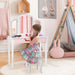 Kids Vanity Table and Stool Set – White and Pink | 2-in-1 Writing Desk Design COSTWAY - Little and Giant Explorers