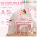 Kids Strawberry Theme Vanity Table with Stool and Mirror - Little and Giant Explorers AIYAPLAY