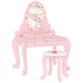 Kids Strawberry Theme Vanity Table with Stool and Mirror - Little and Giant Explorers AIYAPLAY