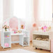 Kids Vanity Table – White | Tri-Folding Mirror and Storage Compartments COSTWAY - Little and Giant Explorers Costway